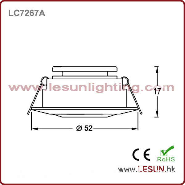 Recessed 1W LED Cabinet Light/Spotlight LC7267A